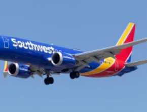 Southwest Airlines airplane taking off