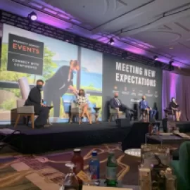 A panel discussion at Marriott Connect With Confidence Event 