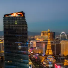 Exterior of The Cosmopolitan of Las Vegas and The Strip