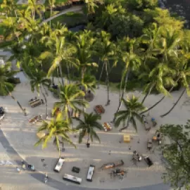 Aerial shot of Coconut Grove at Fairmont Orchid 