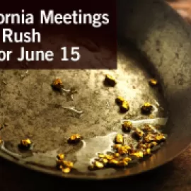 California meetings gold rush graphic.