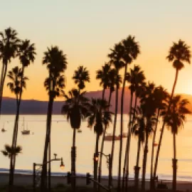 East Beach sunrise in Santa Barbara, California