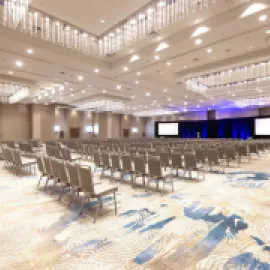 Majestic ballroom with chairs at DoubleTree by Hilton at SeaWorld