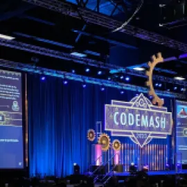 Photo of stage of CodeMash 2020.