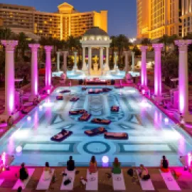 Caesars Entertainment Global Wellness Summit Sound Bath at Garden of the Gods Pool