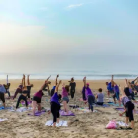 Yoga on the Beach. Ocean City, MD