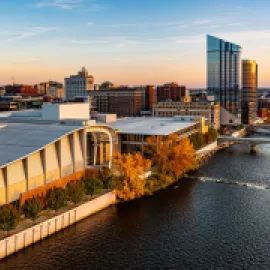 DeVos Place and Grand Rapids skyline