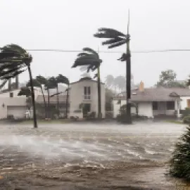 Flooded Street During Hurricane Irma in Fort Lauderdale, FL