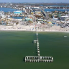 Aerial photo of Fort Myers Beach.