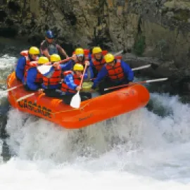 Cascade River and Kayak. Photo Credit: Boise CVB