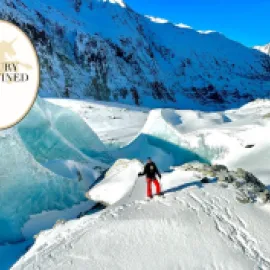 Luxury Redefined: The Luxury Revolution Continues. Laurie Sharp climbing Mer de Glace in France.