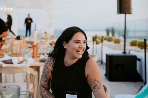 Meetings Today LIVE! Corporate/Incentive attendee on the Wind Terrace at Le Blanc Spa and Resort Loc Cabos.