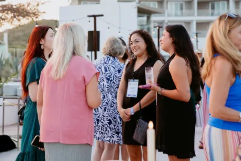Meetings Today LIVE! Corporate/Incentive attendees at the Welcome Reception hosted at Le Blanc Spa and Resort Los Cabos.