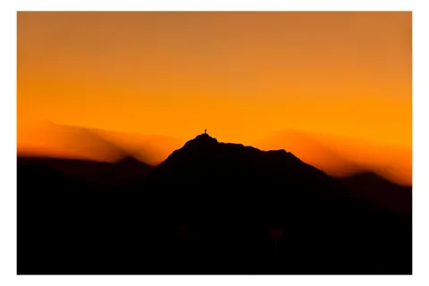 Overlooking Texas, New Mexico, and Chihuahua, Mt. Cristo Rey is crowned by a 29-foot-tall limestone statue of Christ that serves as a shrine to thousands of the faithful in El Paso and Southern New Mexico and is the site of an annual pilgrimage each November.