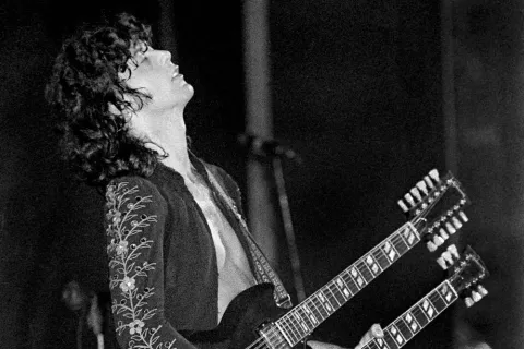 Jimmy Page, HemisFair Arena, San Antonio, 1973.