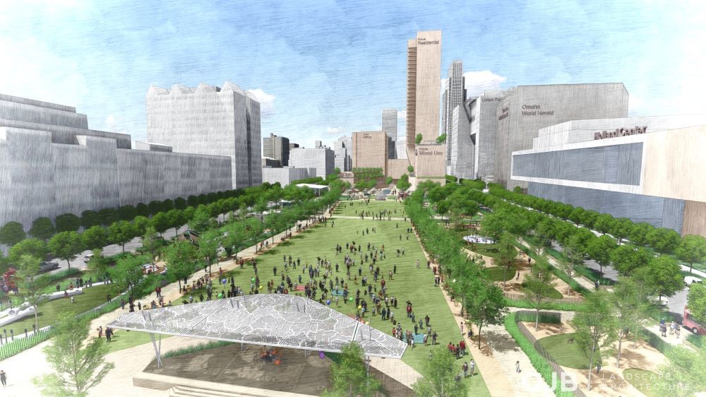 Rendering of downtown Omaha convention district updates