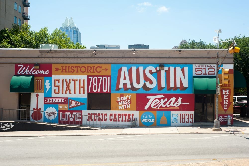 Historic Sixth Street Mural in Austin, Texas. Credit: Carmen M. Fischer