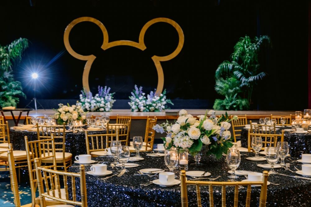 Event table setup at Disneyland