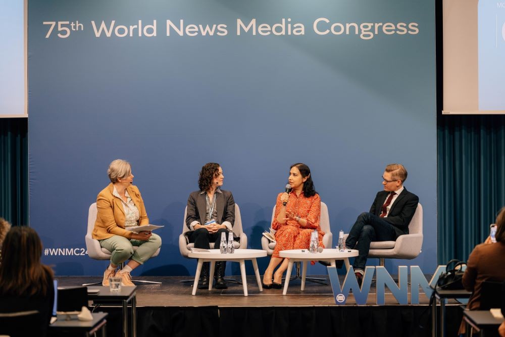 Panelists at World News Media Congress in Copenhagen