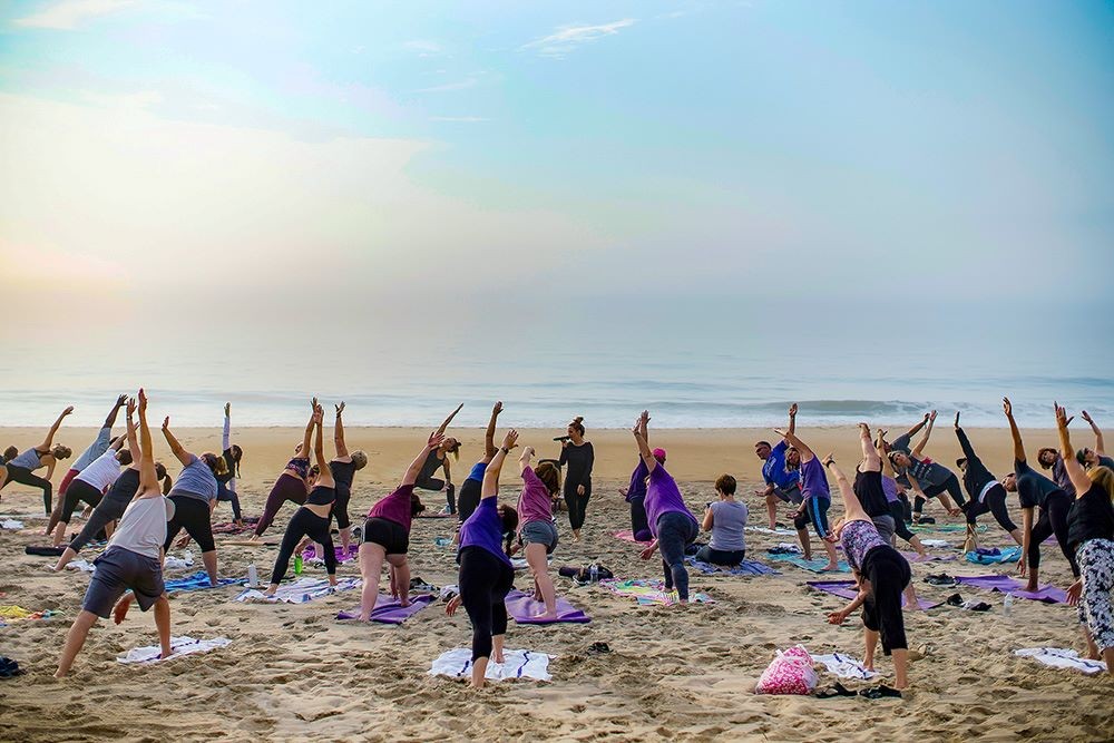 Yoga on the Beach. Ocean City, MD