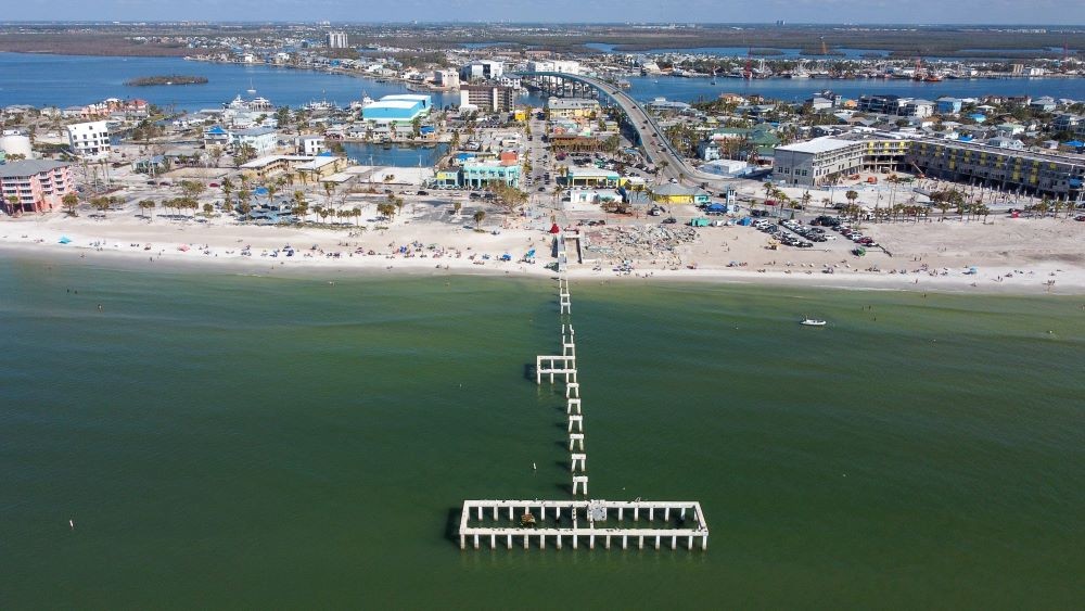 Aerial photo of Fort Myers Beach.