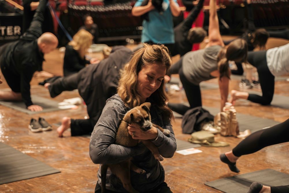 MGM Resorts International's Mindful Matters Series Puppy Yoga Event