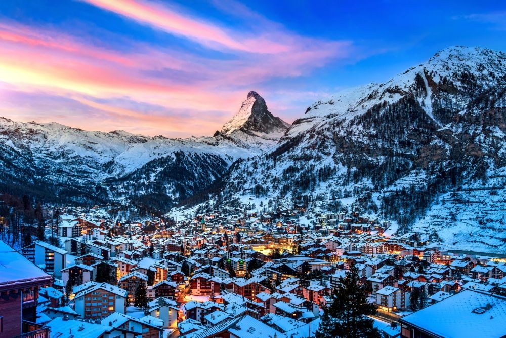 Matterhorn Mountain and the Swiss Alps