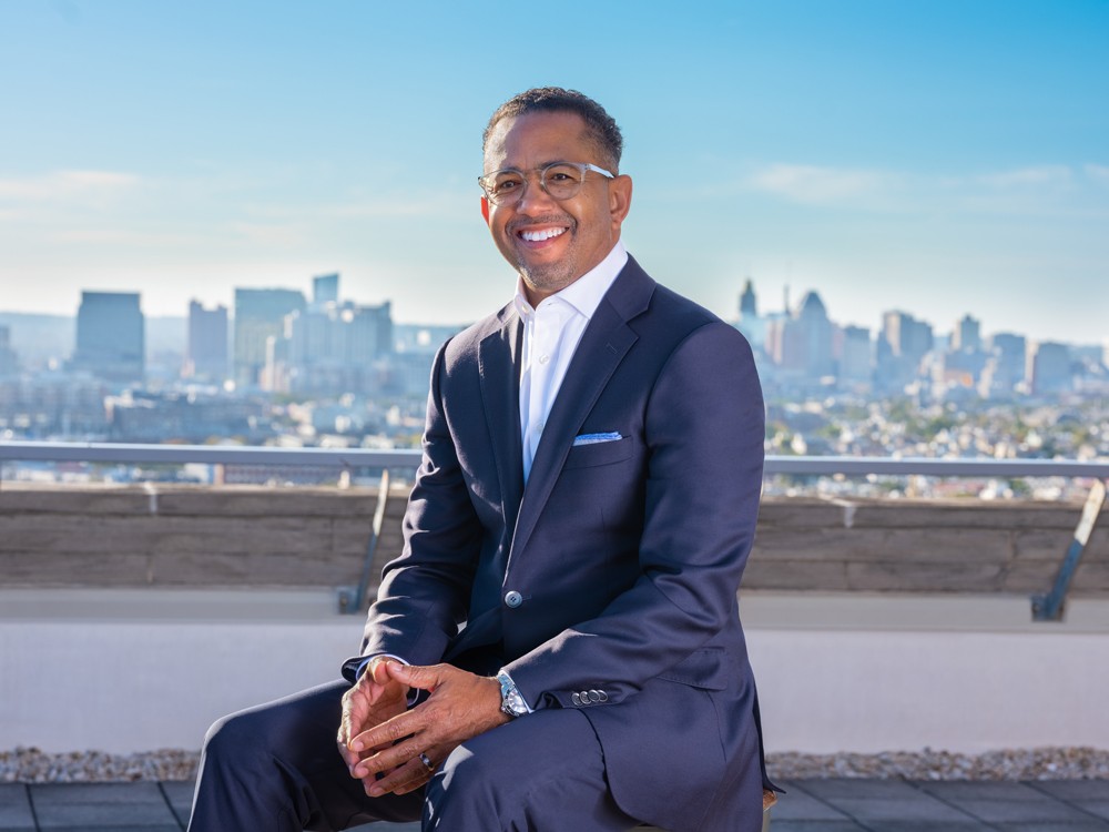 Photo of Al Hutchinson with Baltimore in the background.