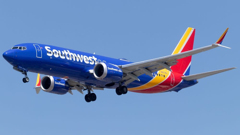 Southwest Airlines airplane taking off