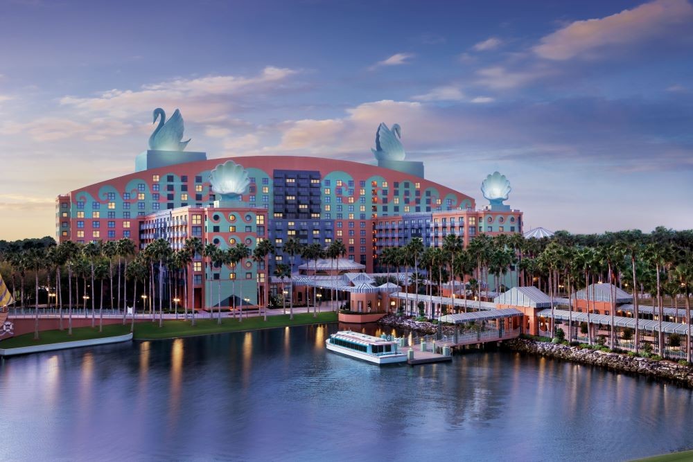 Walt Disney World Swan at dusk