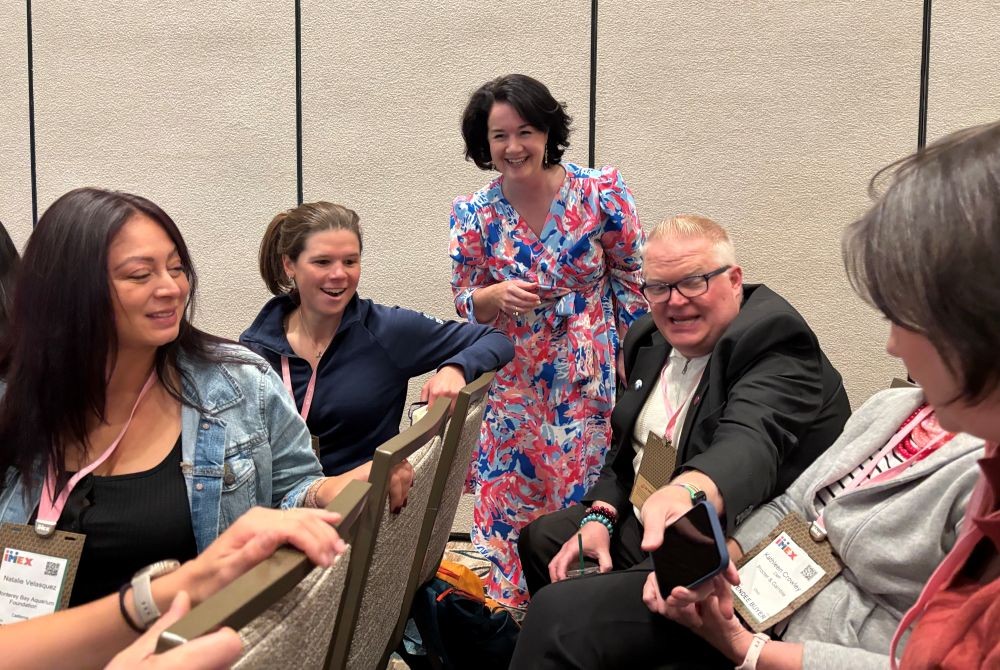 Ciara Feely leads a small group discussion