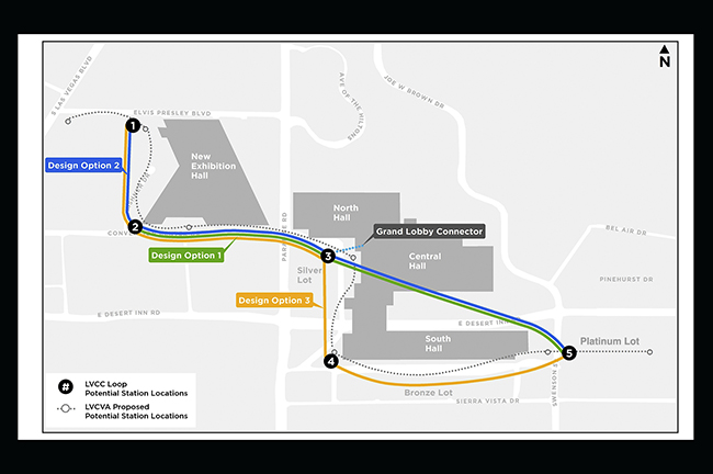 Las Vegas Convention Center Loop Station Proposed Locations