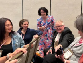 Ciara Feely leads a small group discussion